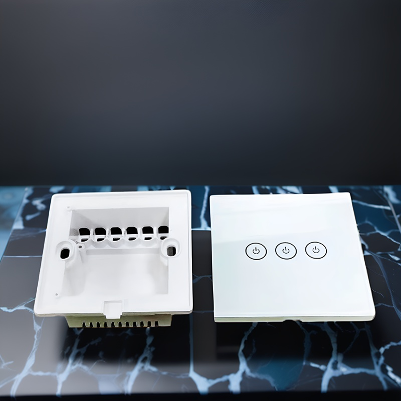 86 wall smart home switch enclosure with tempered glass panel, Factory Sales-Zhaotesi