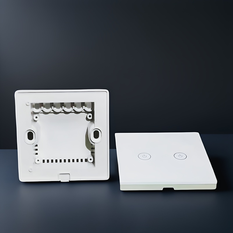 86 wall smart home switch enclosure with tempered glass panel, Factory Sales-Zhaotesi