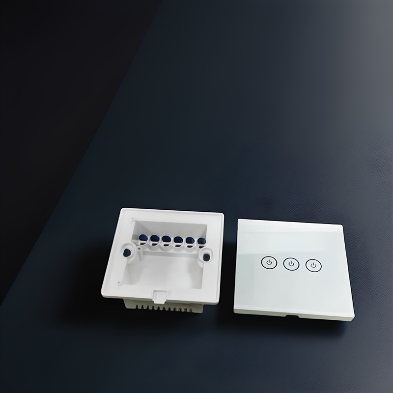 86 wall smart home switch enclosure with tempered glass panel, Factory Sales-Zhaotesi