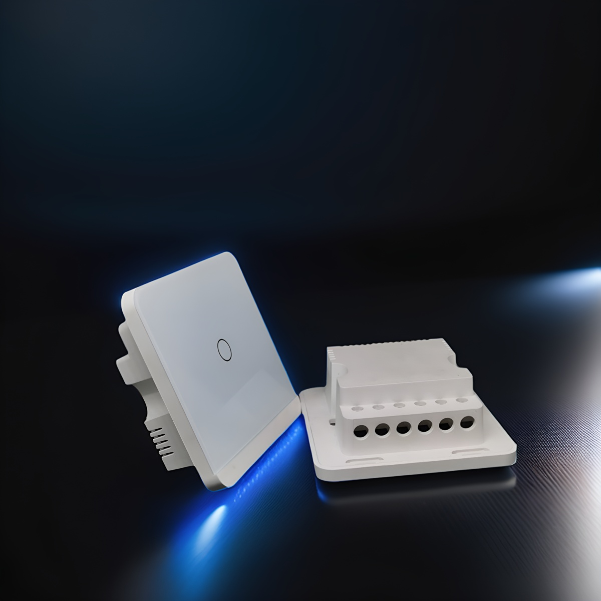 86 wall wifi smart home switch enclosure with tempered glass panel-Zhaotesi