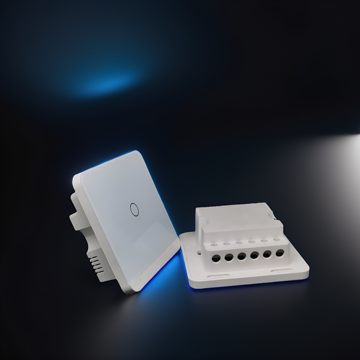 86 wall wifi smart home switch enclosure with tempered glass panel-Zhaotesi