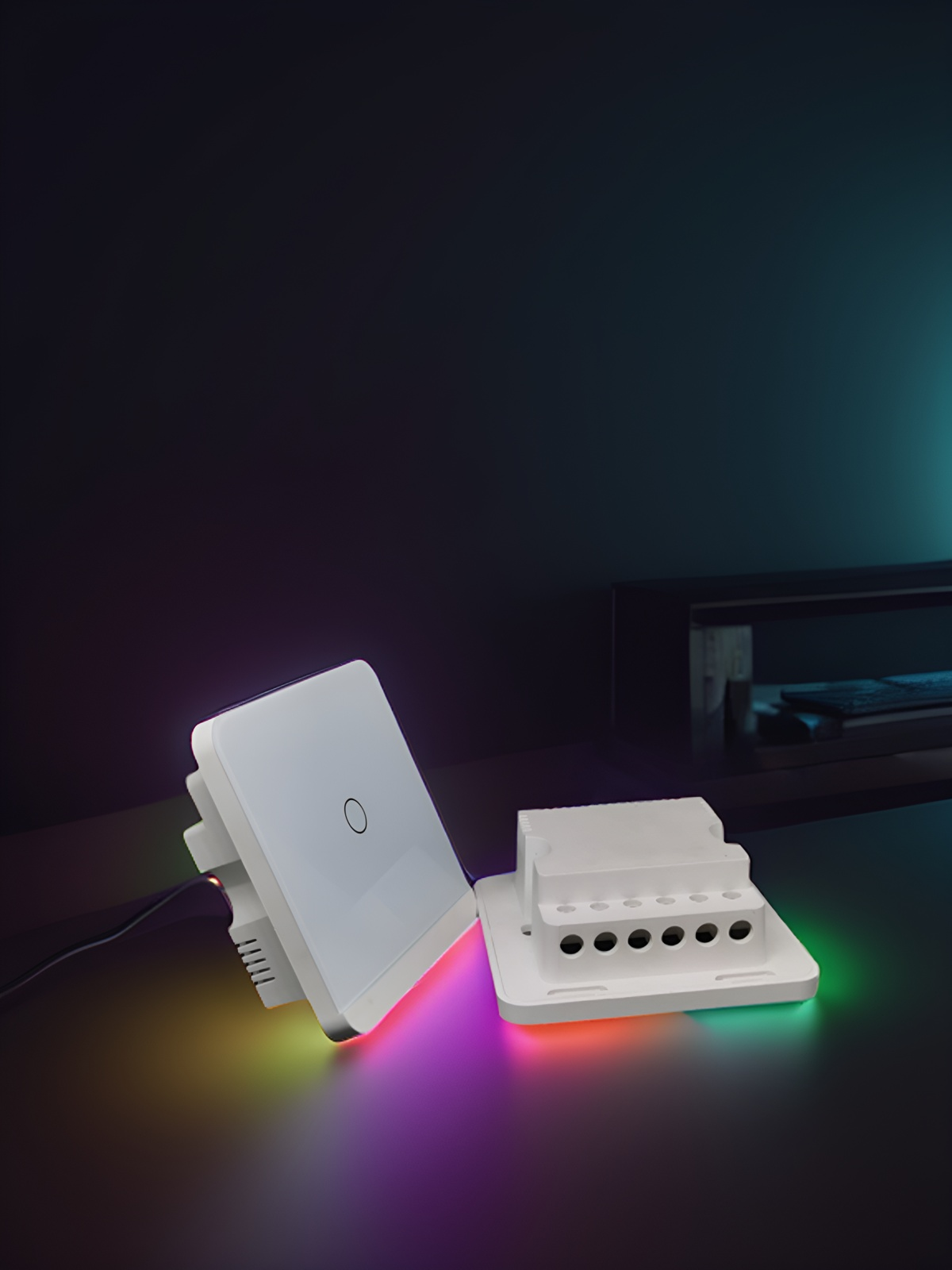 86 wall wifi smart home switch enclosure with tempered glass panel-Zhaotesi