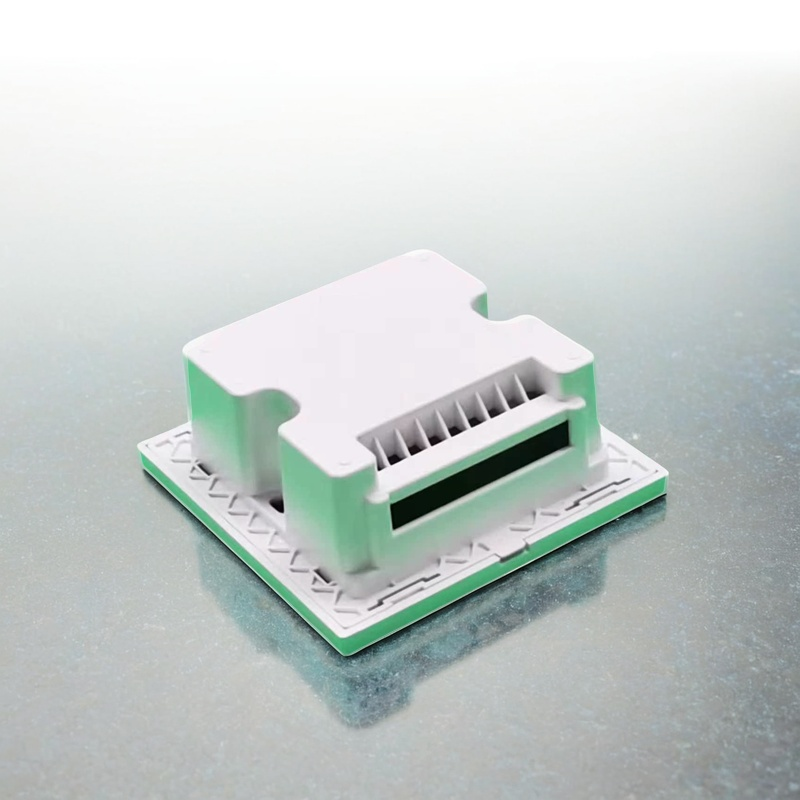 Premium DIY Smart Curtain Switch Housing Kit – PC V0 Fireproof Shell + 3.0mm Tempered Glass Panel (No PCB Included) – Customizable Enclosure for Tuya/Zigbee/Wi-Fi Module Integration – Sleek Black/White Finish