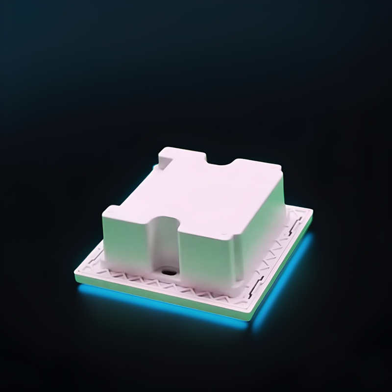 Premium DIY Smart Curtain Switch Housing Kit – PC V0 Fireproof Shell + 3.0mm Tempered Glass Panel (No PCB Included) – Customizable Enclosure for Tuya/Zigbee/Wi-Fi Module Integration – Sleek Black/White Finish