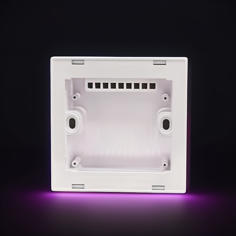 Premium DIY Smart Curtain Switch Housing Kit – PC V0 Fireproof Shell + 3.0mm Tempered Glass Panel (No PCB Included) – Customizable Enclosure for Tuya/Zigbee/Wi-Fi Module Integration – Sleek Black/White Finish