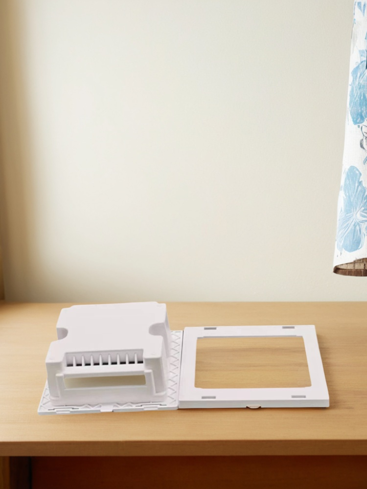 Premium DIY Smart Curtain Switch Housing Kit – PC V0 Fireproof Shell + 3.0mm Tempered Glass Panel (No PCB Included) – Customizable Enclosure for Tuya/Zigbee/Wi-Fi Module Integration – Sleek Black/White Finish