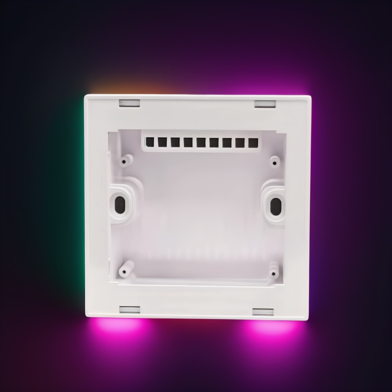 Premium DIY Smart Curtain Switch Housing Kit – PC V0 Fireproof Shell + 3.0mm Tempered Glass Panel (No PCB Included) – Customizable Enclosure for Tuya/Zigbee/Wi-Fi Module Integration – Sleek Black/White Finish