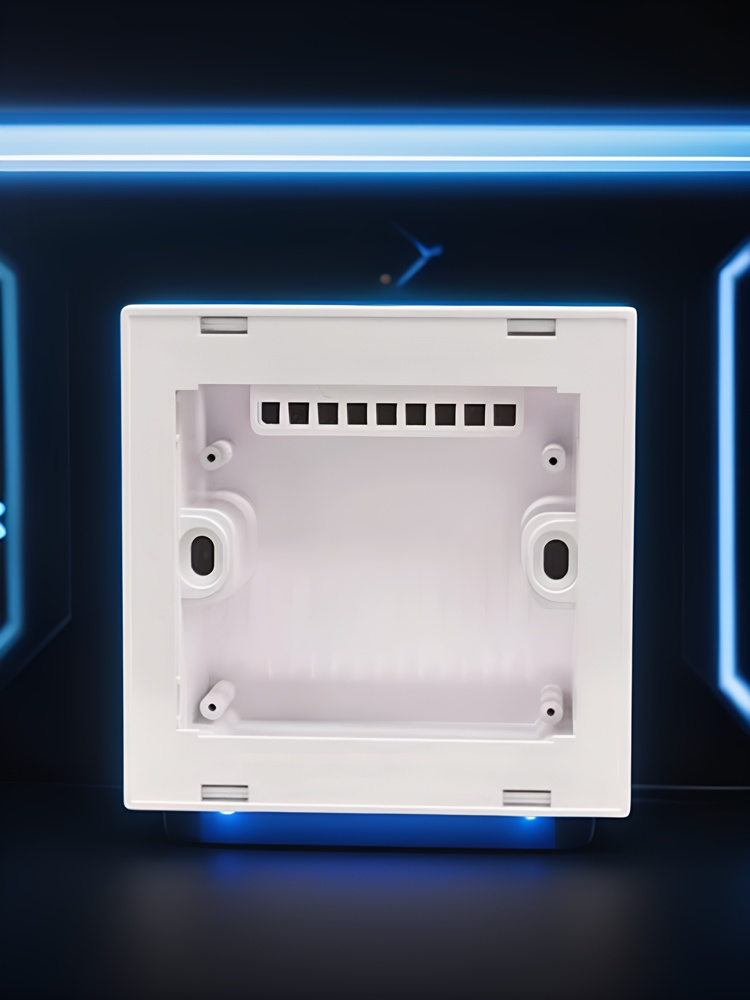 Premium DIY Smart Curtain Switch Housing Kit – PC V0 Fireproof Shell + 3.0mm Tempered Glass Panel (No PCB Included) – Customizable Enclosure for Tuya/Zigbee/Wi-Fi Module Integration – Sleek Black/White Finish