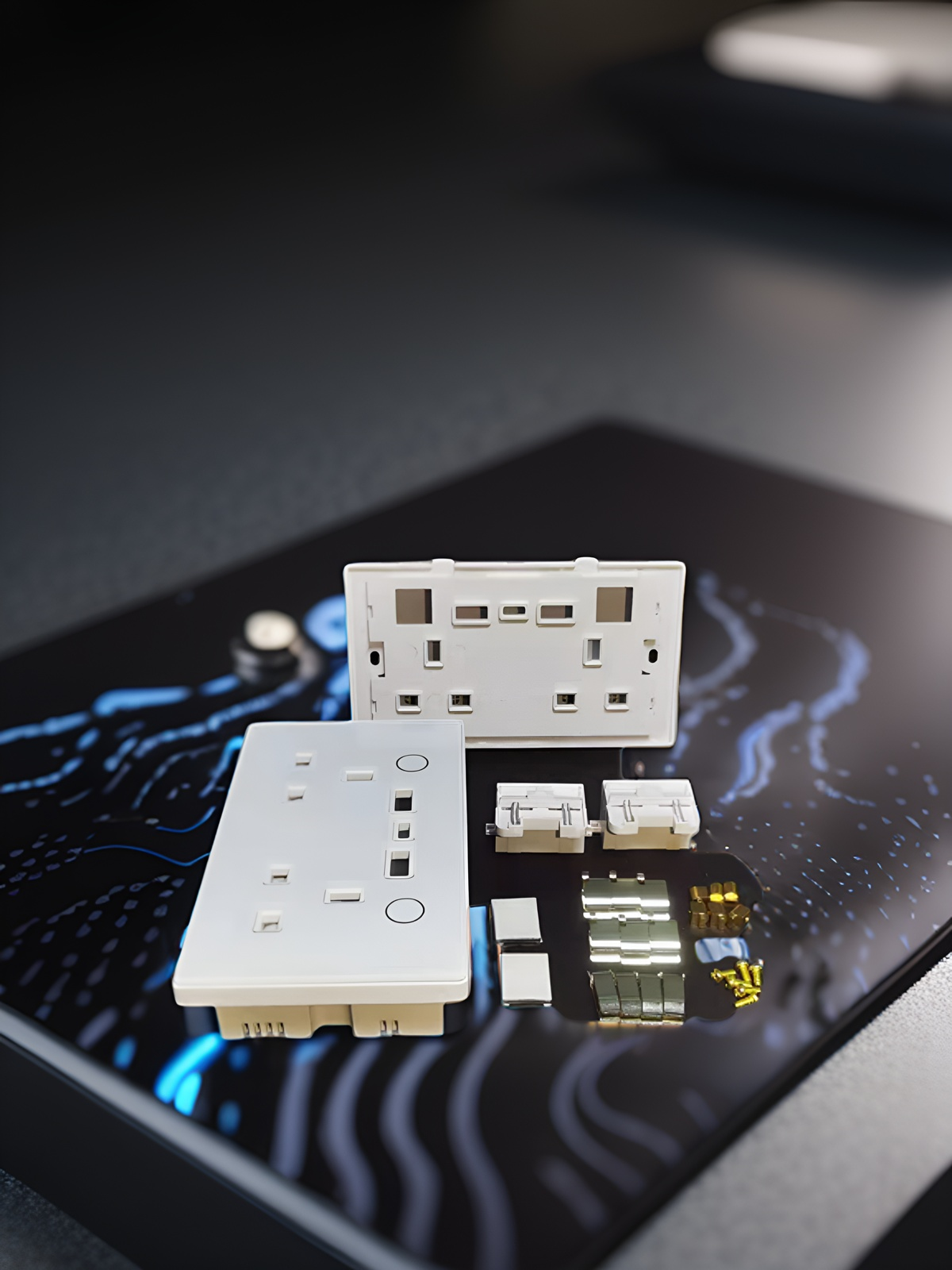 146 UK Smart WiFi Socket Housing Smart PCB Assembly Housing-Zhaotesi