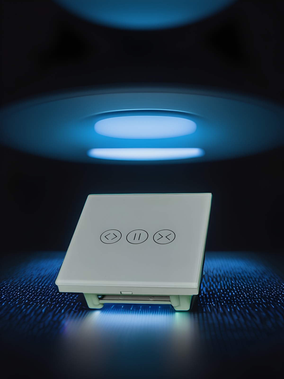 Premium DIY Smart Curtain Switch Housing Kit – PC V0 Fireproof Shell + 3.0mm Tempered Glass Panel (No PCB Included) – Customizable Enclosure for Tuya/Zigbee/Wi-Fi Module Integration – Sleek Black/White Finish