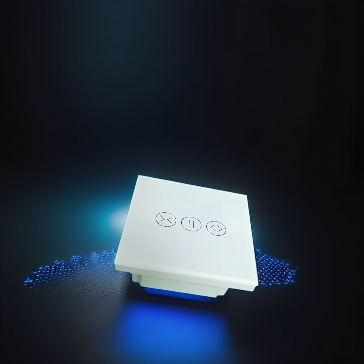 Premium DIY Smart Curtain Switch Housing Kit – PC V0 Fireproof Shell + 3.0mm Tempered Glass Panel (No PCB Included) – Customizable Enclosure for Tuya/Zigbee/Wi-Fi Module Integration – Sleek Black/White Finish