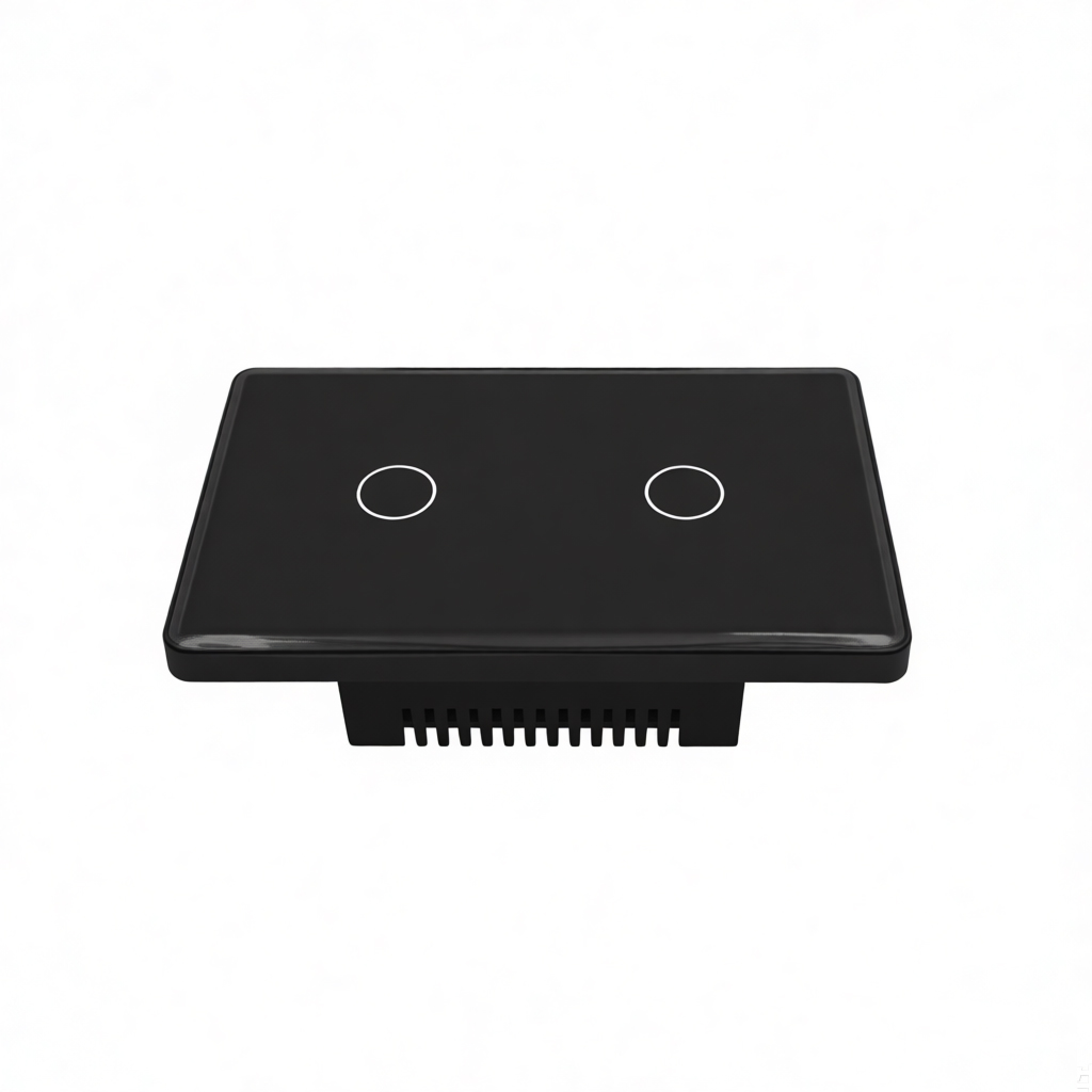 Premium WiFi Smart Touch Switch | 120x72mm Tempered Glass Panel | PC V0 Fireproof & Copper Terminals | Compatible with US, CA, JP, MX, BR & SE Asia Markets