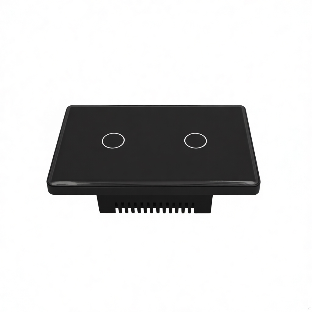 Premium WiFi Smart Touch Switch | 120x72mm Tempered Glass Panel | PC V0 Fireproof & Copper Terminals | Compatible with US, CA, JP, MX, BR & SE Asia Markets