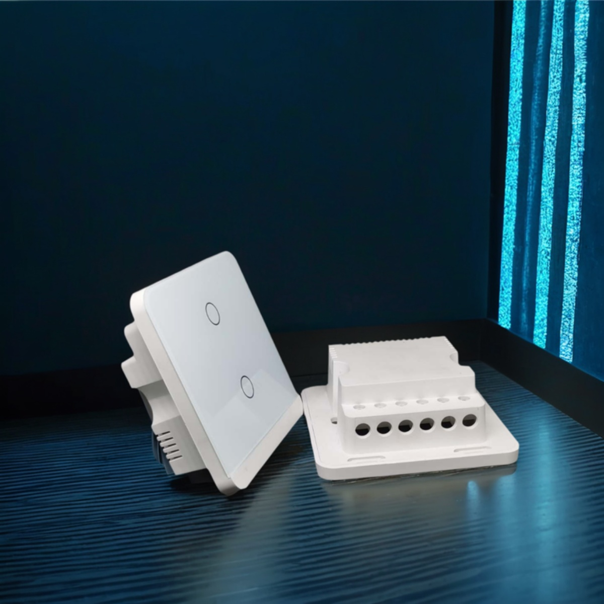 86 wall wifi smart home switch enclosure with tempered glass panel-Zhaotesi