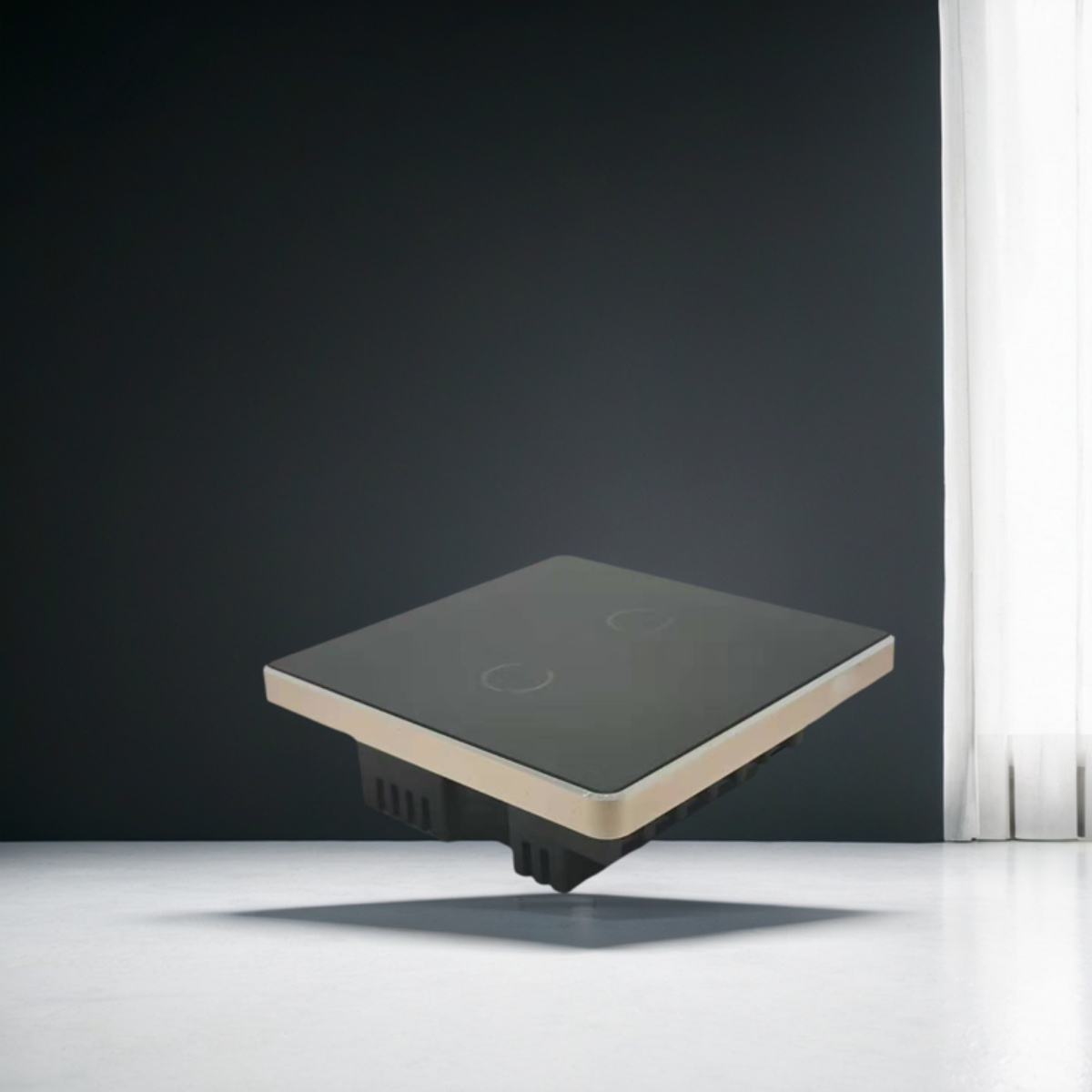 High grade aluminum frame 86 wall smart home switch enclosure with tempered glass -Zhaotesi