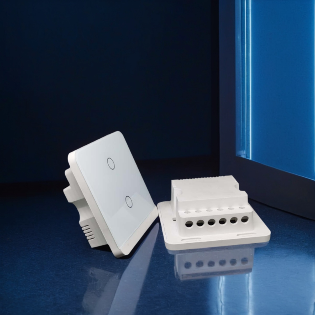 86 wall wifi smart home switch enclosure with tempered glass panel-Zhaotesi