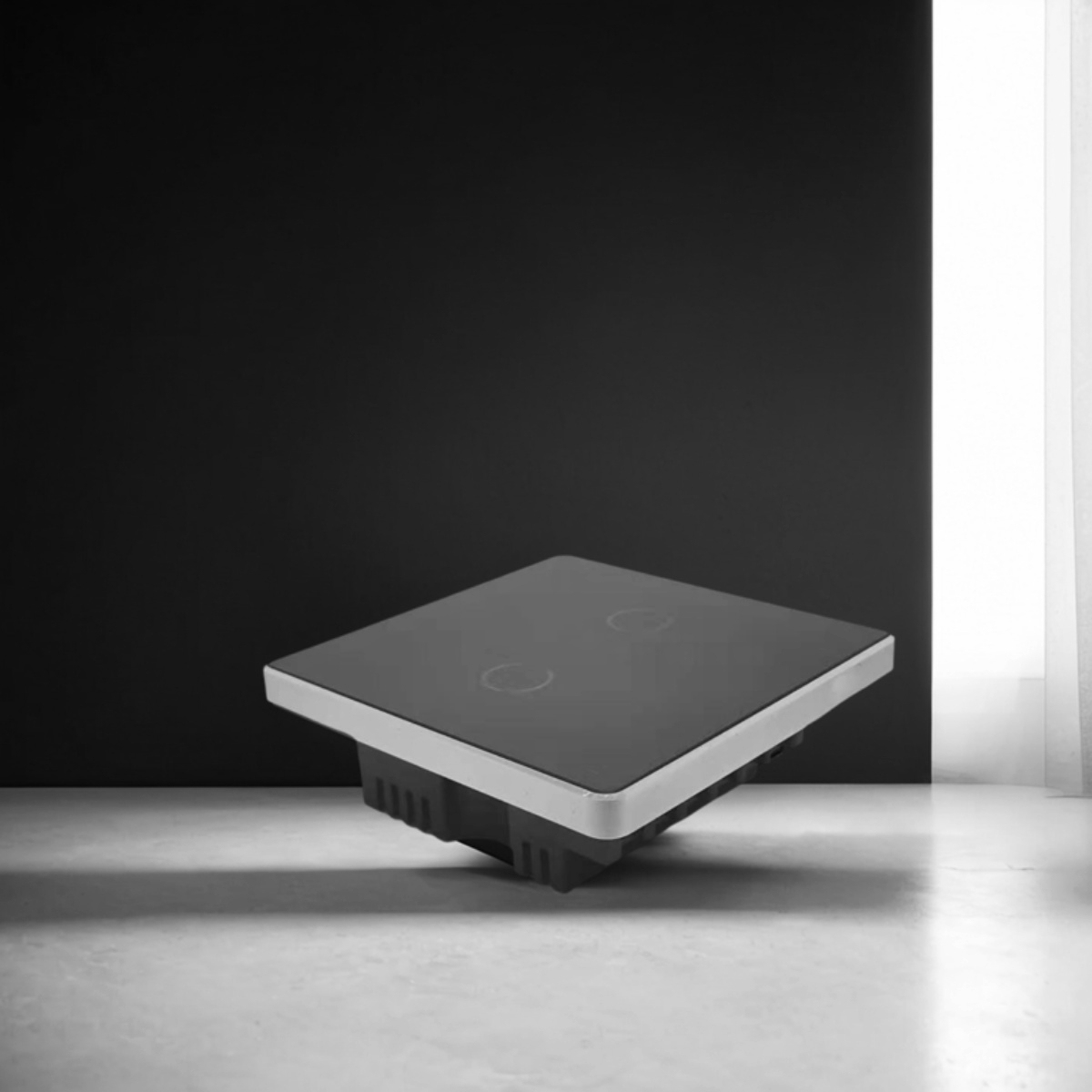 High grade aluminum frame 86 wall smart home switch enclosure with tempered glass -Zhaotesi