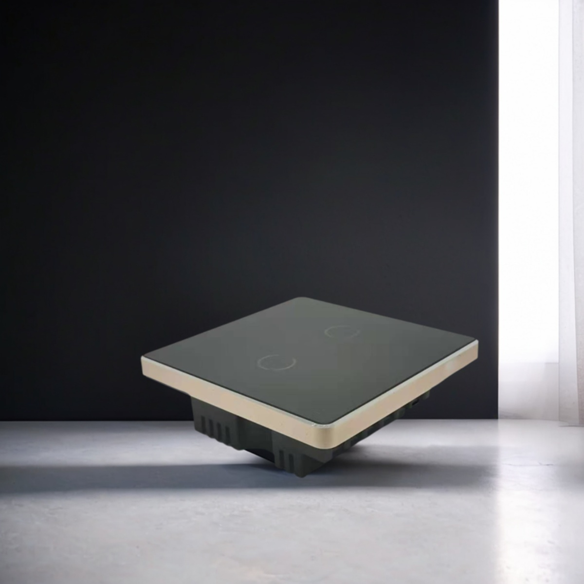 High grade aluminum frame 86 wall smart home switch enclosure with tempered glass -Zhaotesi