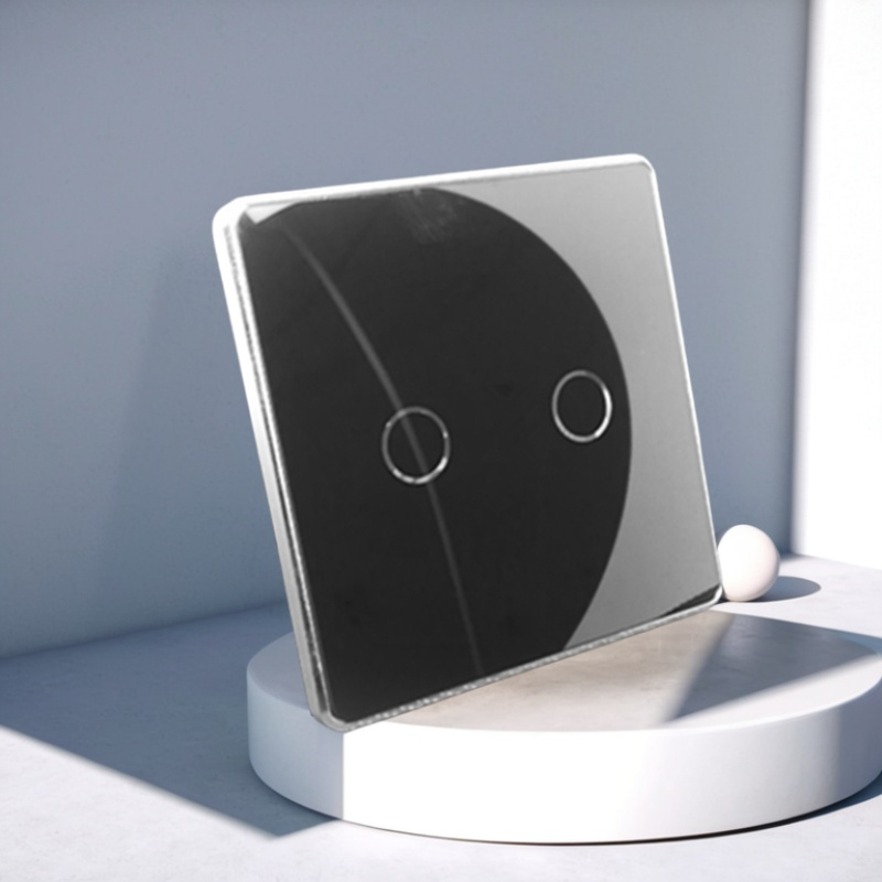 High grade aluminum frame 86 wall smart home switch enclosure with tempered glass panel-Zhaotesi