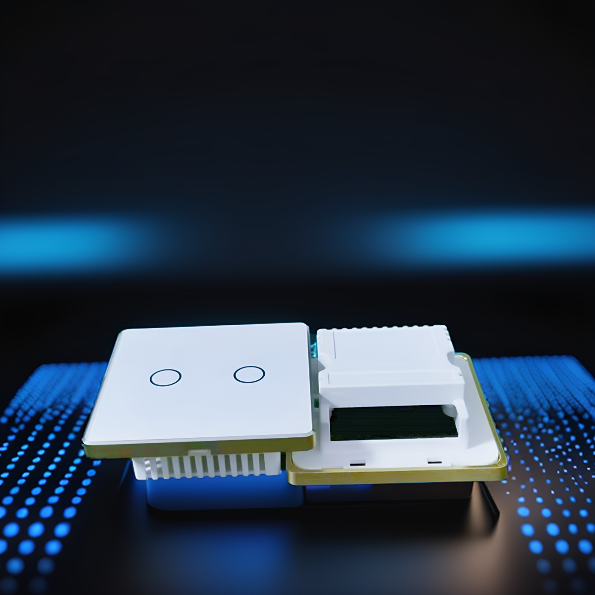 UK High Grade Aluminum Frame 86 Wall Smart Home Switch Enclosure With-Zhaotesi