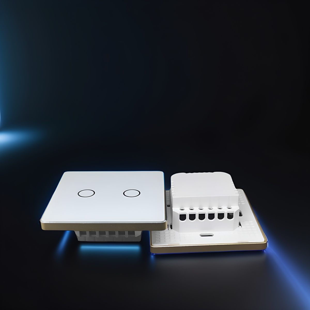 Touch switch General High grade 86 wall smart home switch enclosure with tempered glass panel, Factory Sales-Zhaotesi