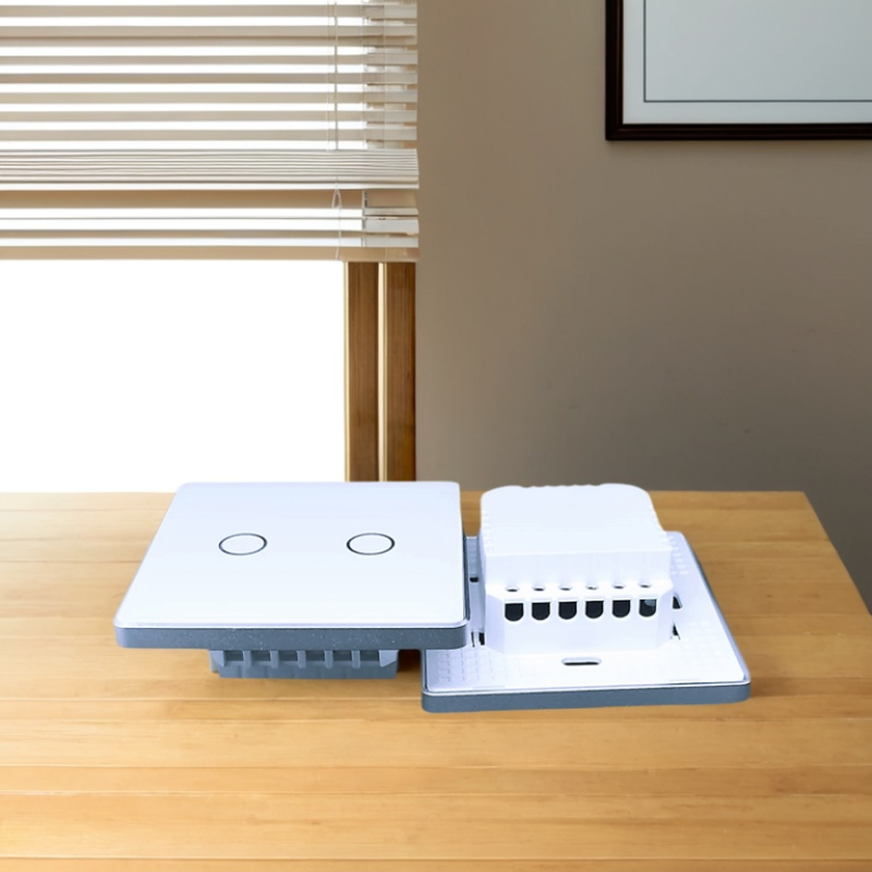 Touch switch General High grade 86 wall smart home switch enclosure with tempered glass panel, Factory Sales-Zhaotesi