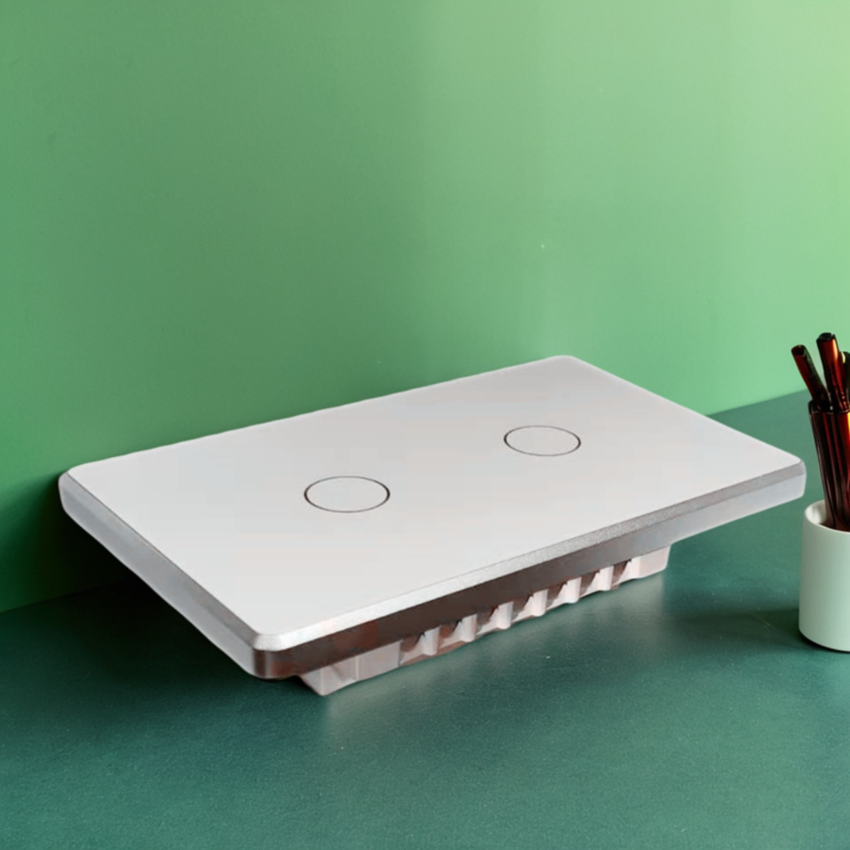 US Standard 120 Smart Home Switch Cover - Exquisite Design,silver white-Zhaotesi