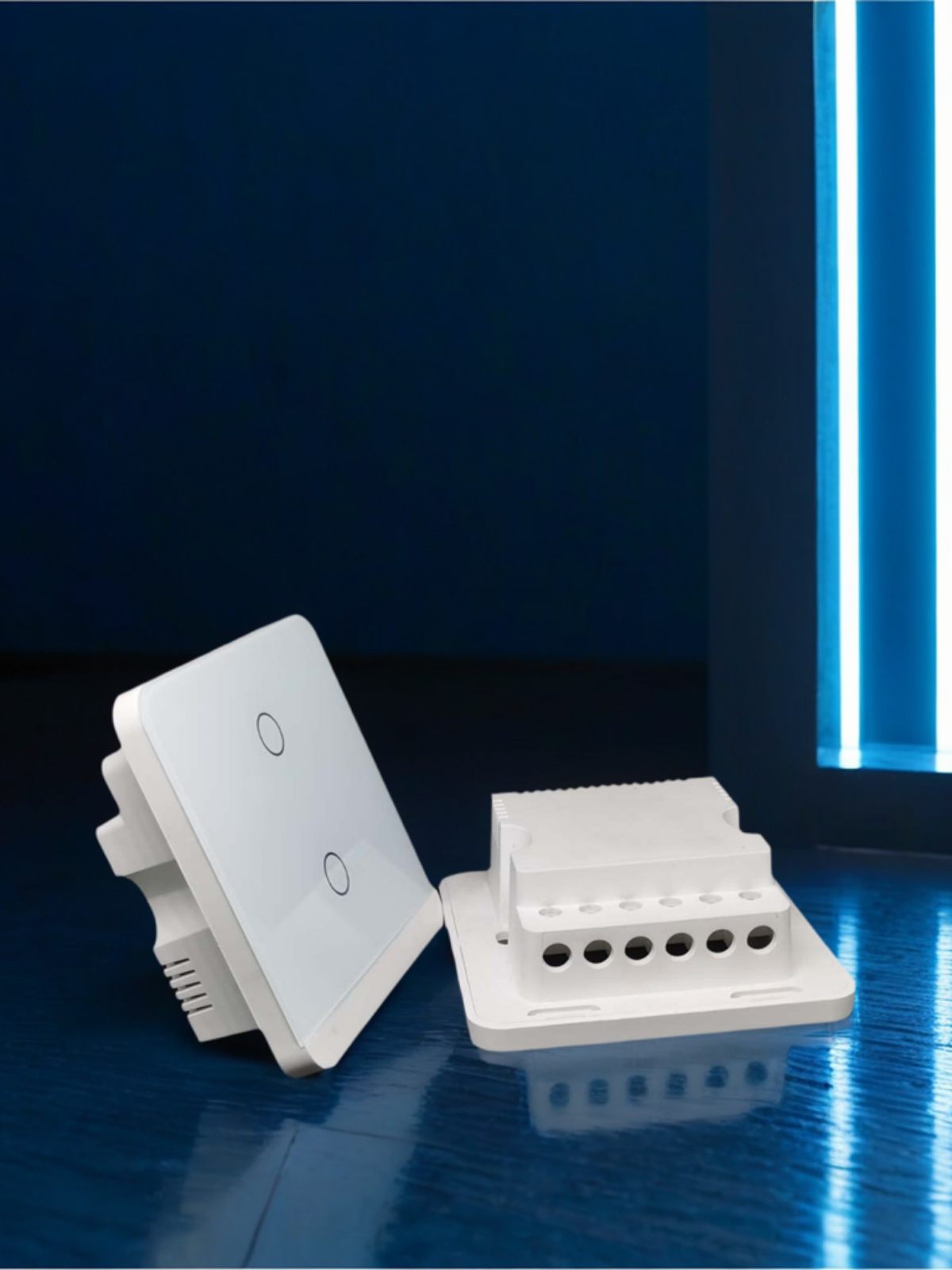 86 wall wifi smart home switch enclosure with tempered glass panel-Zhaotesi