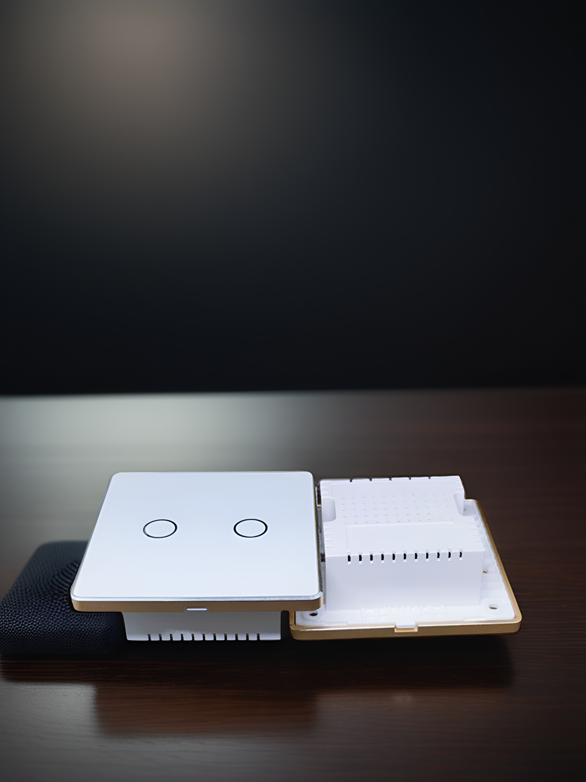 High grade aluminum frame 86 wall smart home switch enclosure with tempered glass panel-Zhaotesi