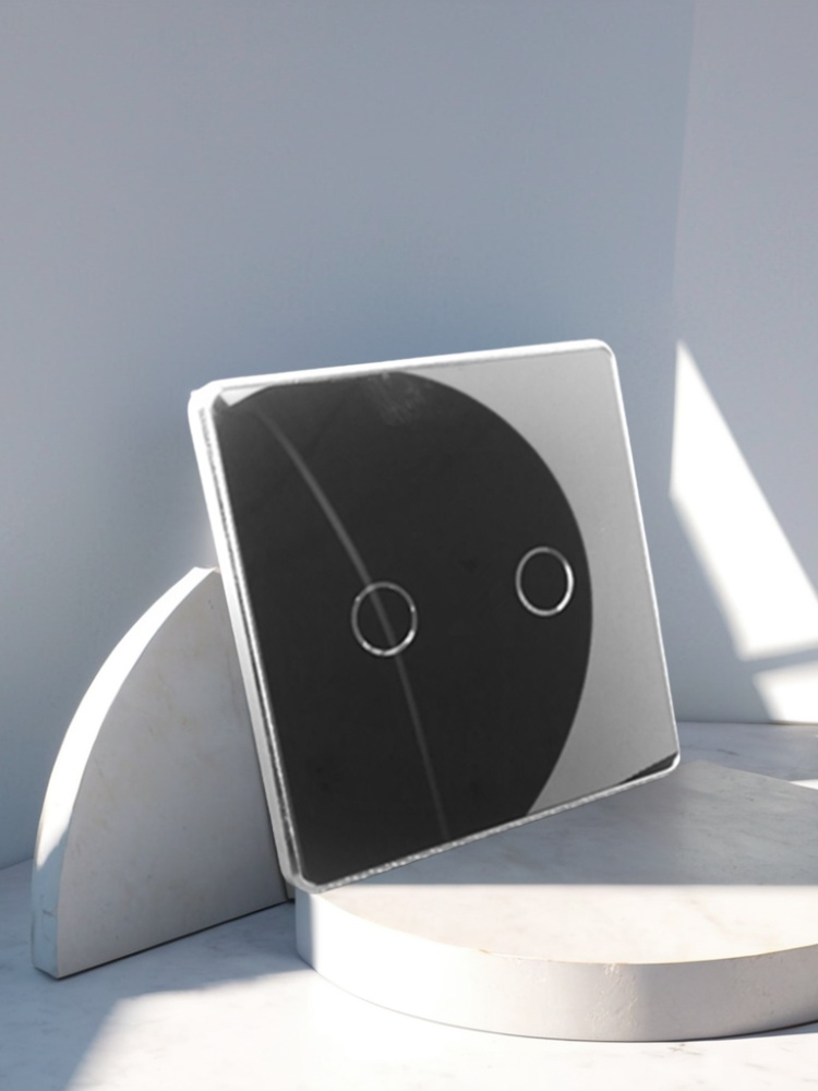 High grade aluminum frame 86 wall smart home switch enclosure with tempered glass panel-Zhaotesi