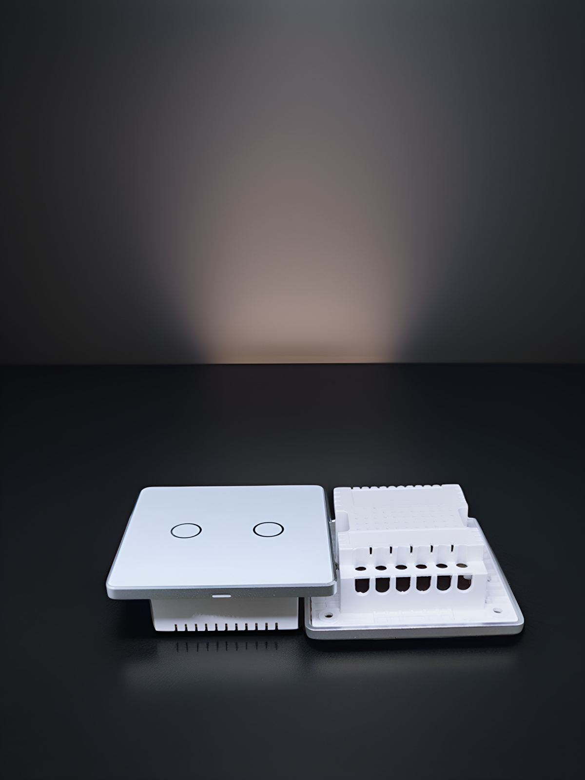 High grade aluminum frame 86 wall smart home switch enclosure with tempered glass panel-Zhaotesi