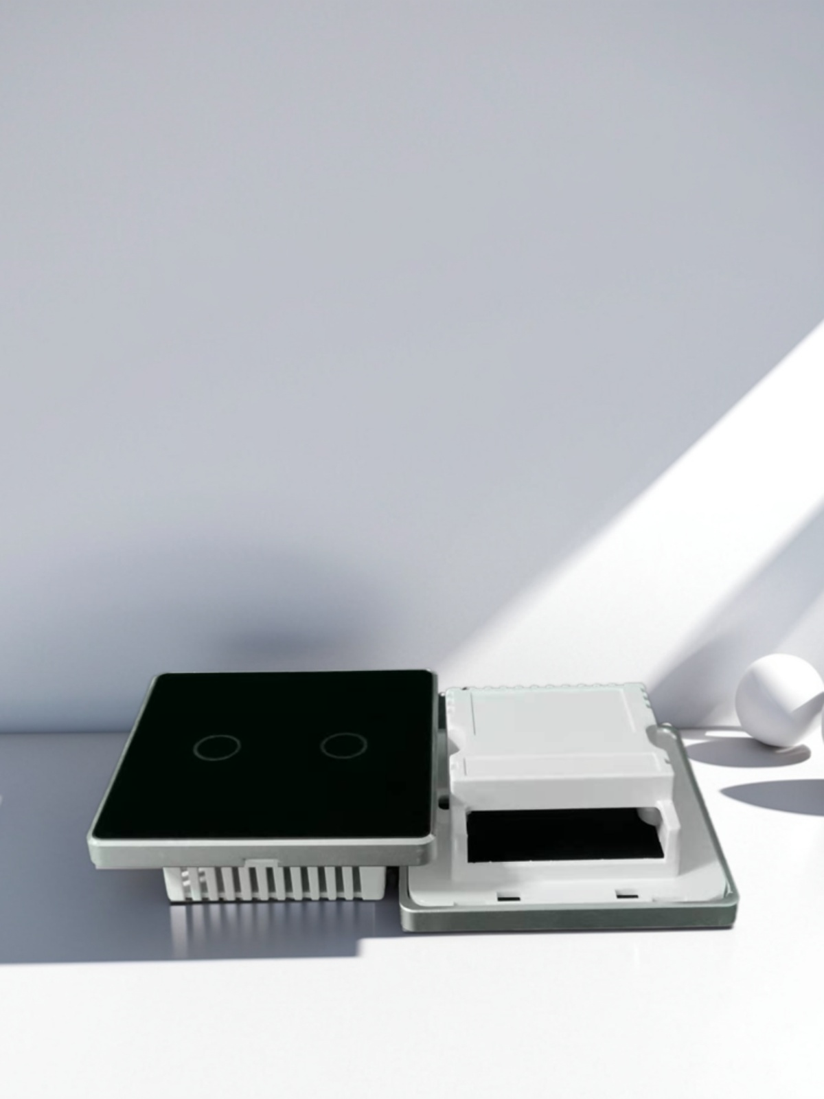 UK High Grade Aluminum Frame 86 Wall Smart Home Switch Enclosure With-Zhaotesi