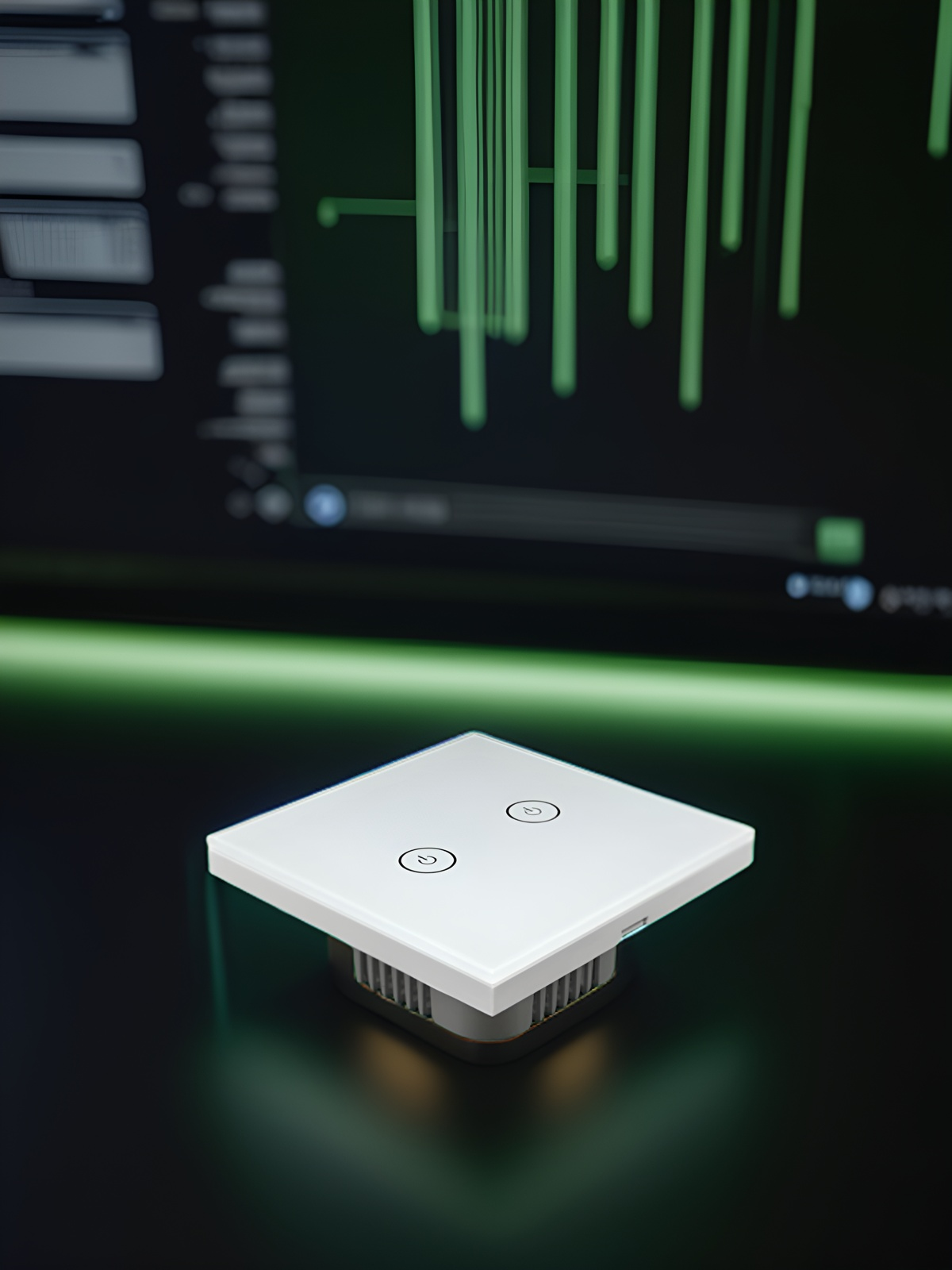 Square smart home wifi touch enclosure