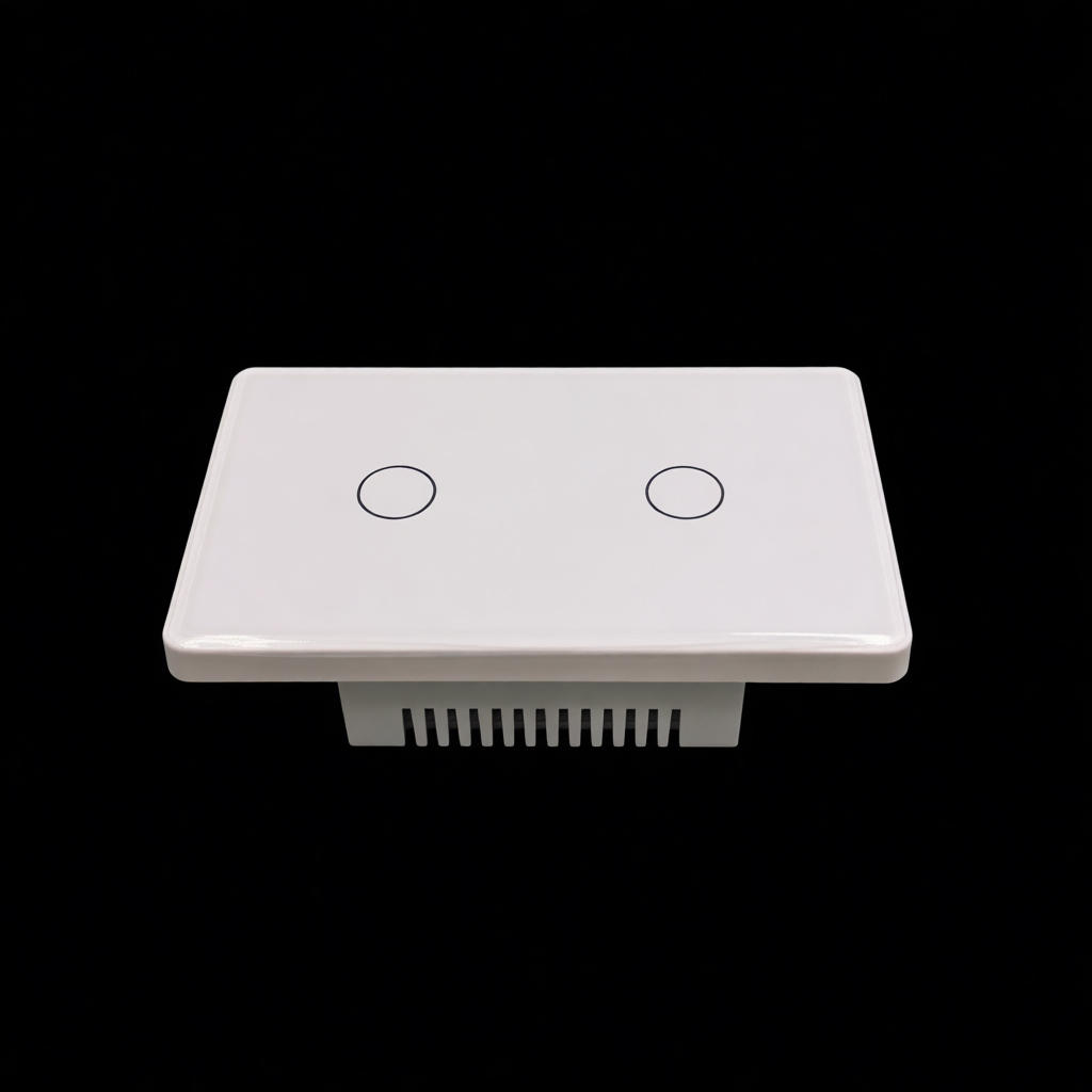 Premium WiFi Smart Touch Switch | 120x72mm Tempered Glass Panel | PC V0 Fireproof & Copper Terminals | Compatible with US, CA, JP, MX, BR & SE Asia Markets-Zhaotesi