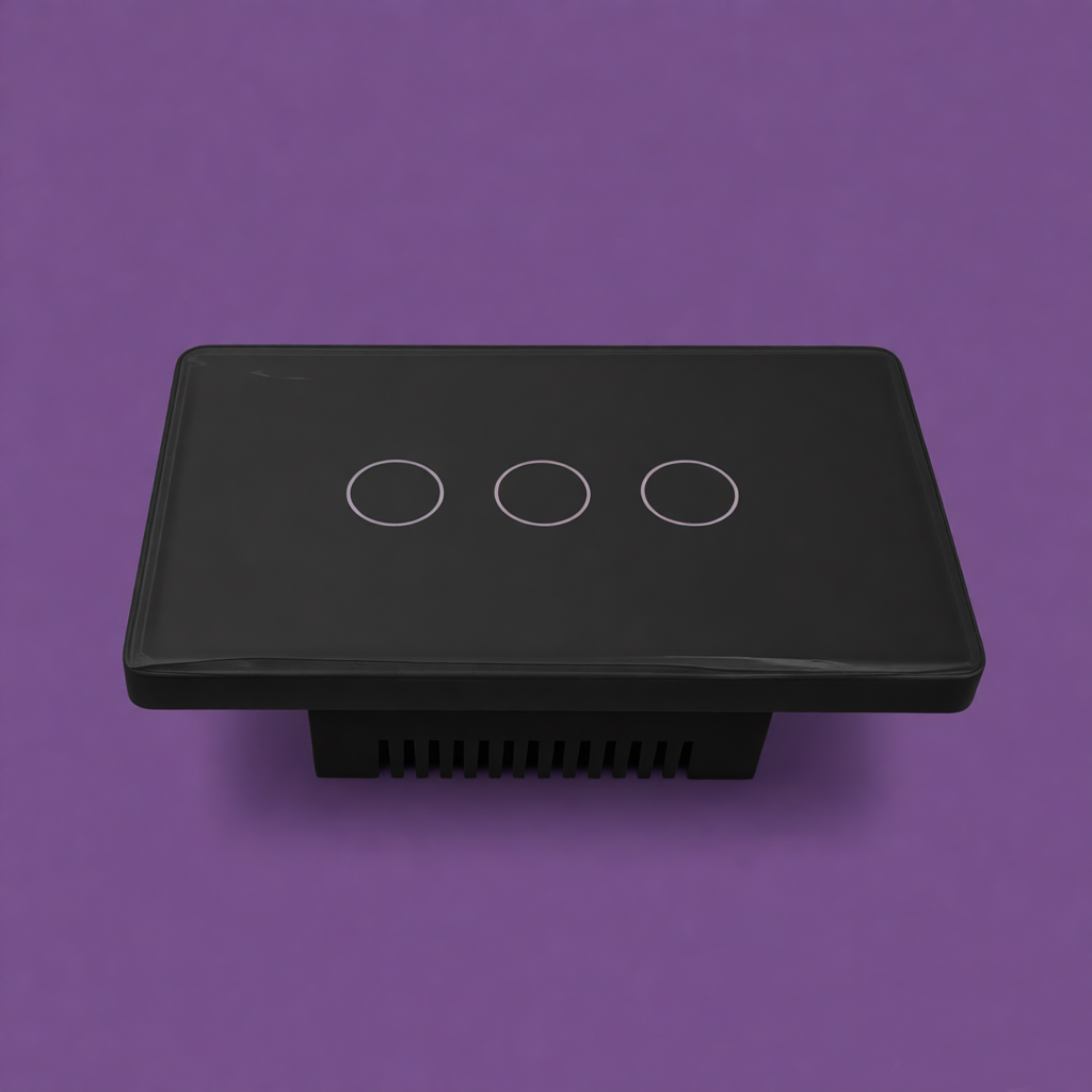 Premium WiFi Smart Touch Switch | 120x72mm Tempered Glass Panel | PC V0 Fireproof & Copper Terminals | Compatible with US, CA, JP, MX, BR & SE Asia Markets-Zhaotesi
