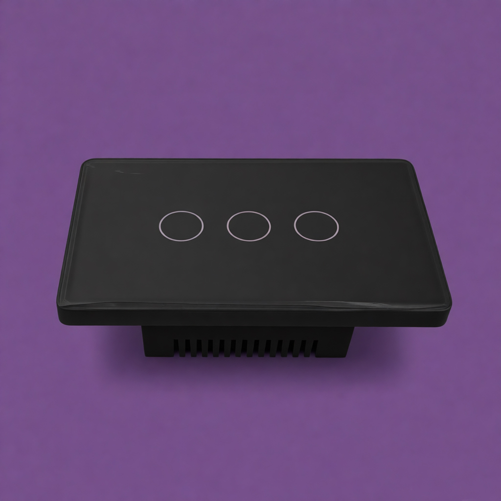 Premium WiFi Smart Touch Switch | 120x72mm Tempered Glass Panel | PC V0 Fireproof & Copper Terminals | Compatible with US, CA, JP, MX, BR & SE Asia Markets-Zhaotesi