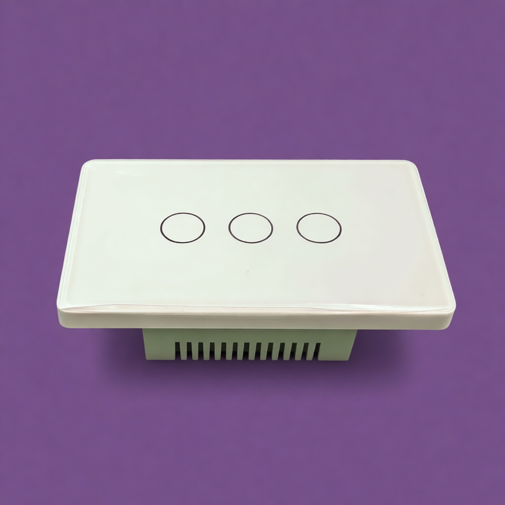 Premium WiFi Smart Touch Switch | 120x72mm Tempered Glass Panel | PC V0 Fireproof & Copper Terminals | Compatible with US, CA, JP, MX, BR & SE Asia Markets-Zhaotesi