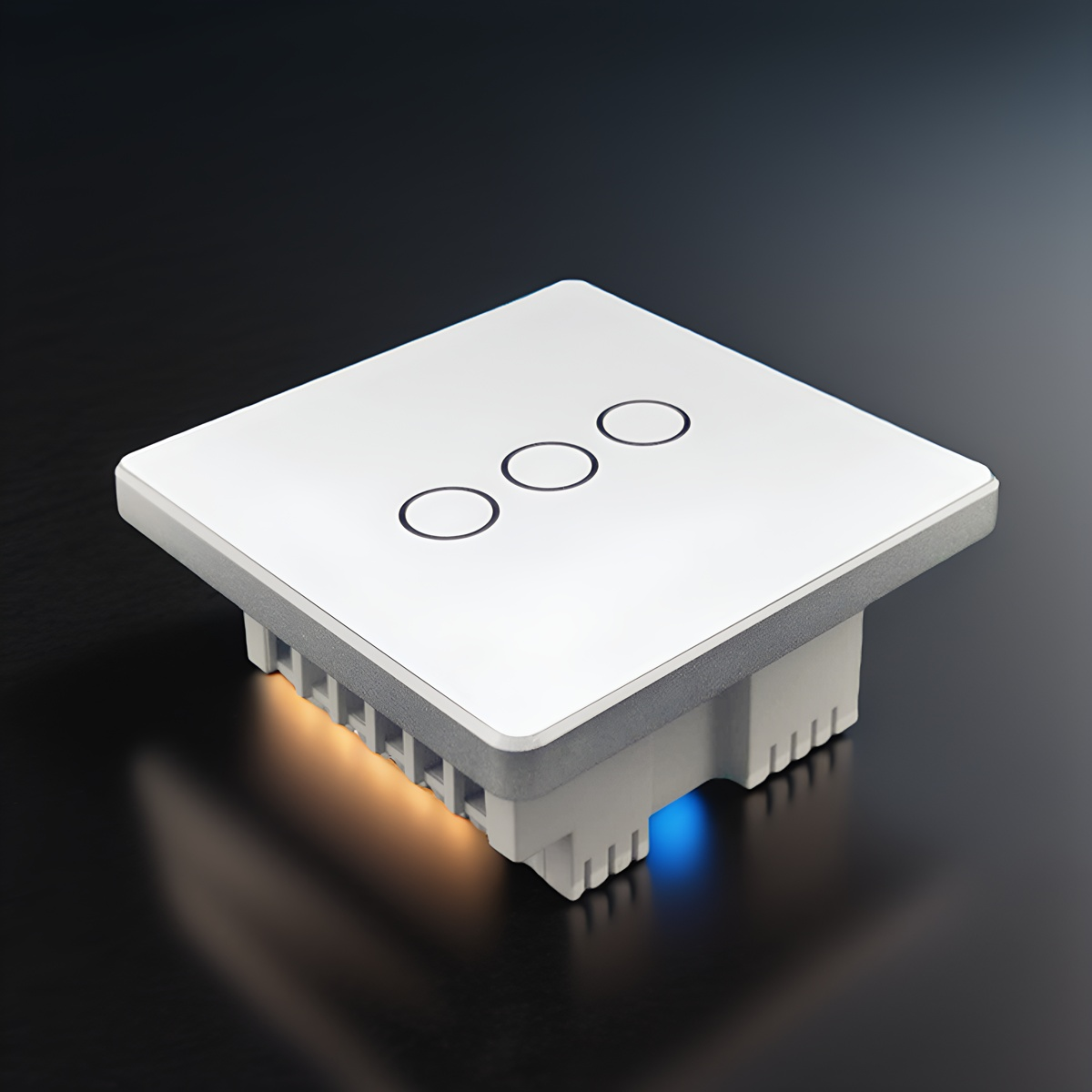 High grade aluminum frame 86 wall smart home switch enclosure with tempered glass panel-Zhaotesi