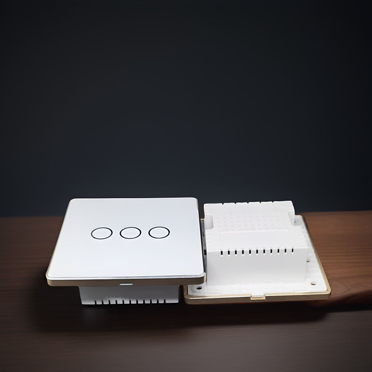High grade aluminum frame 86 wall smart home switch enclosure with tempered glass panel