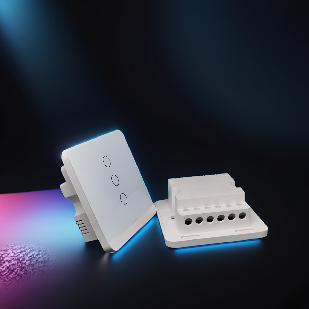 86 wall wifi smart home switch enclosure with tempered glass panel-Zhaotesi