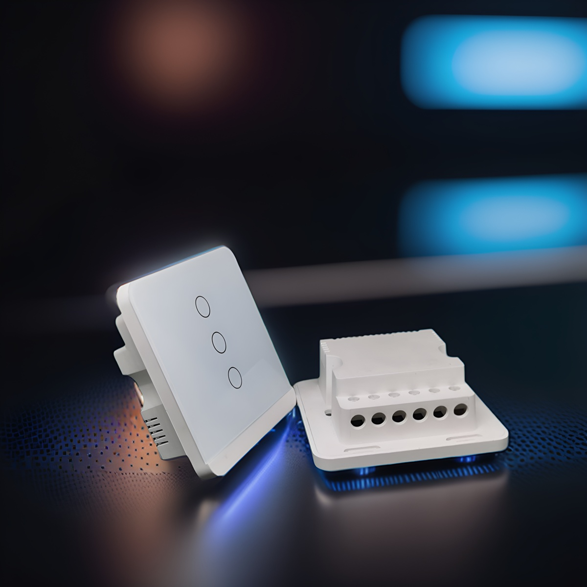 86 wall wifi smart home switch enclosure with tempered glass panel-Zhaotesi