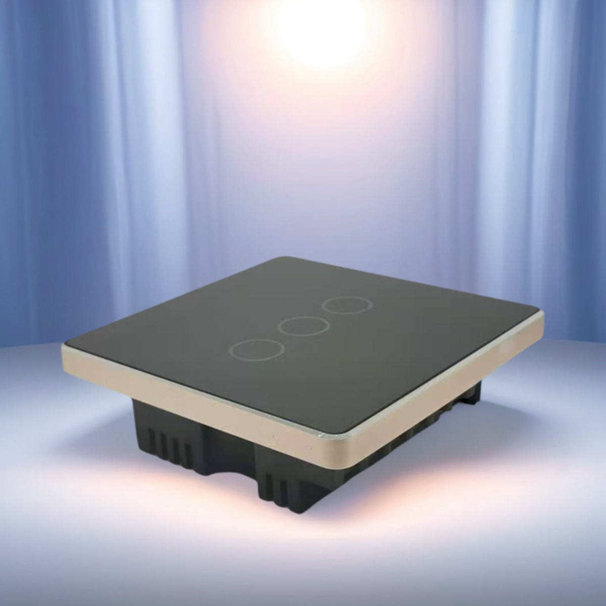 High grade aluminum frame 86 wall smart home switch enclosure with tempered glass -Zhaotesi