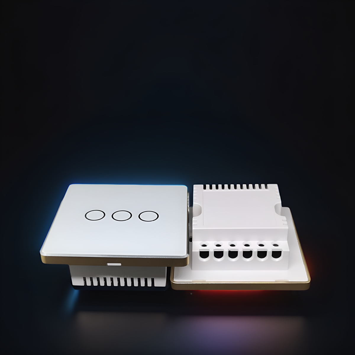 High grade aluminum frame 86 wall smart home switch enclosure with tempered glass -Zhaotesi