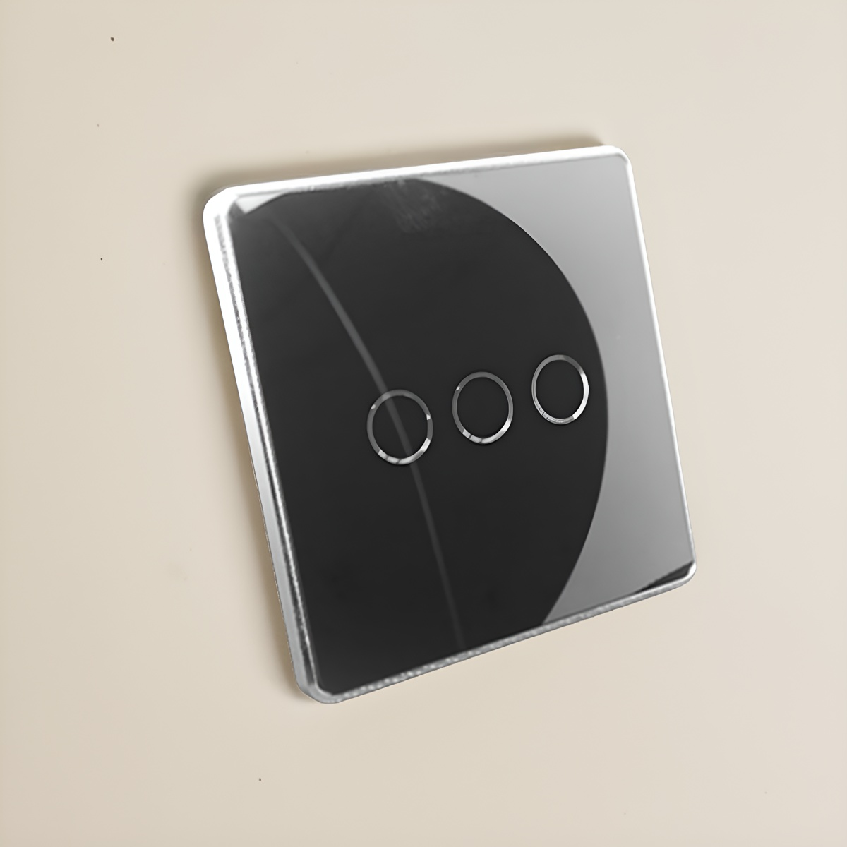 High grade aluminum frame 86 wall smart home switch enclosure with tempered glass panel