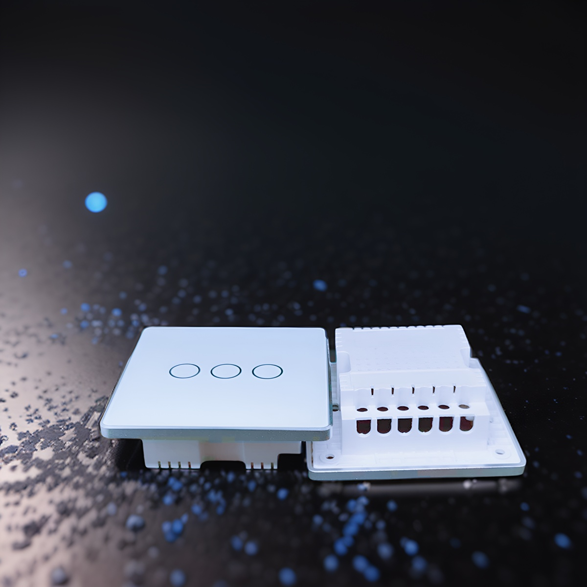 High grade aluminum frame 86 wall smart home switch enclosure with tempered glass panel-Zhaotesi