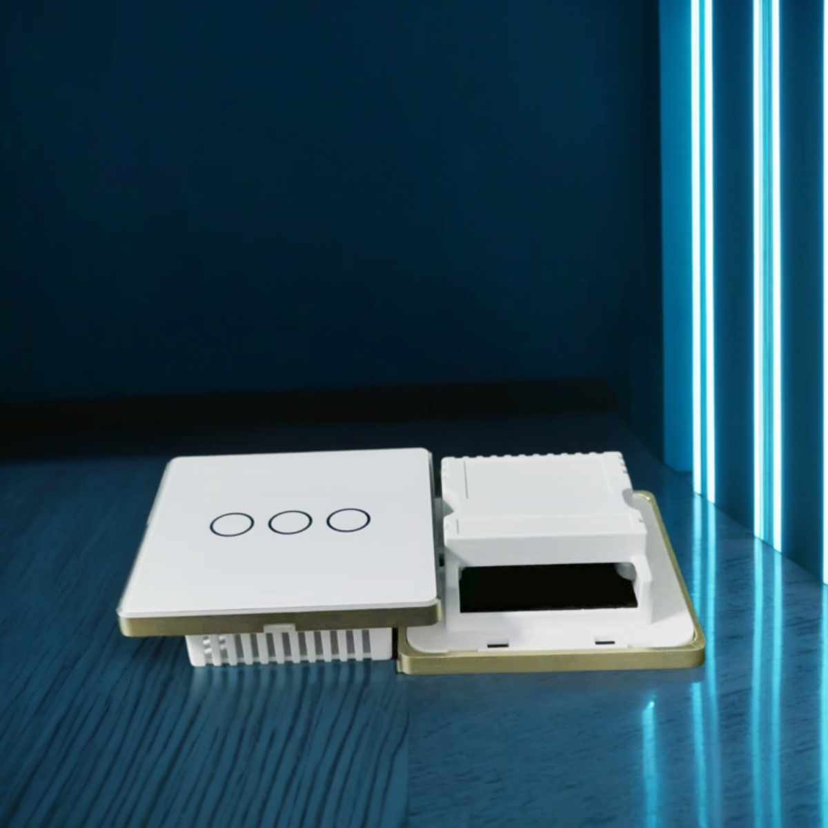 UK High Grade Aluminum Frame 86 Wall Smart Home Switch Enclosure With-Zhaotesi