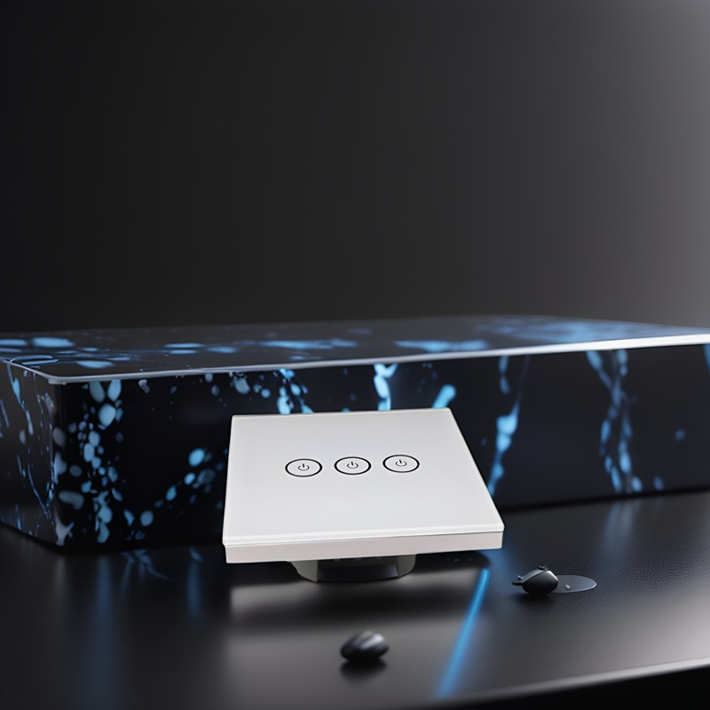 Intelligent switch Wall Switch European Regulations wall smart home switch enclosure with tempered glass panel, Factory Sales