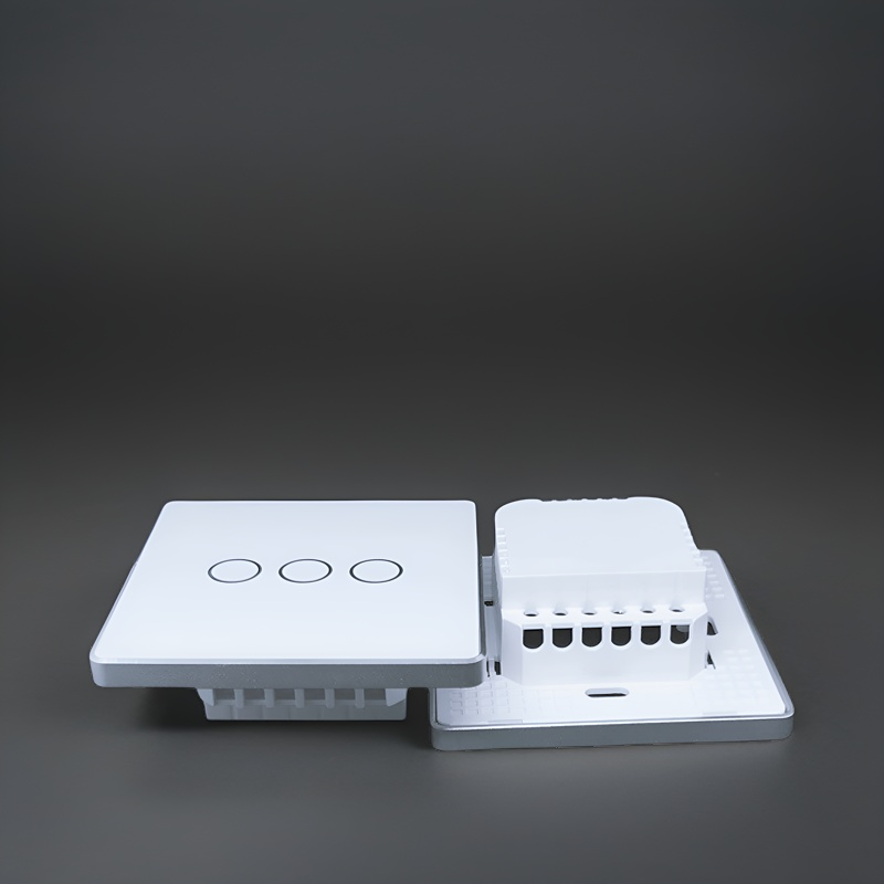 Touch switch General High grade 86 wall smart home switch enclosure with tempered glass panel, Factory Sales-Zhaotesi