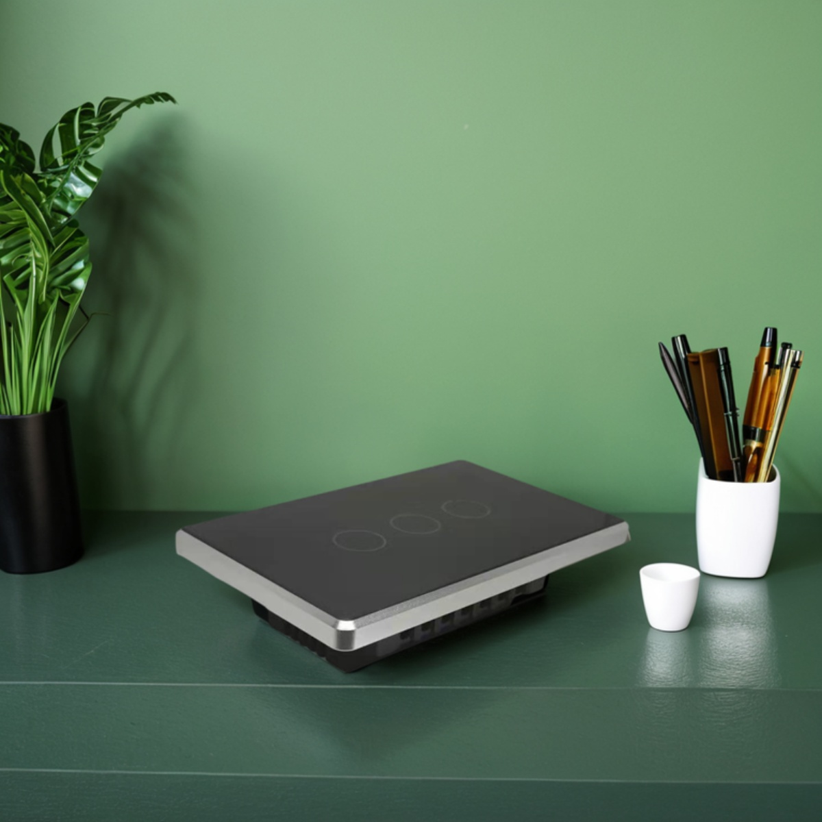 US Standard 120 Smart Home Switch Cover - Exquisite Design,silver white-Zhaotesi