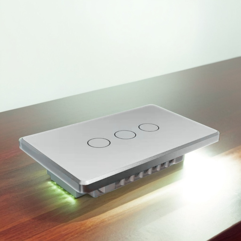 US Standard 120 Smart Home Switch Cover - Exquisite Design,silver white-Zhaotesi